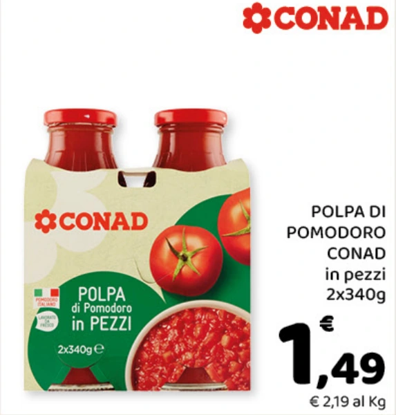 Polpa di pomodoro Conad in pezzi