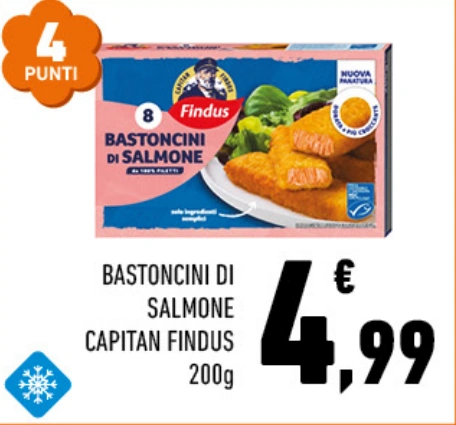 Bastoncini di salmone Capitani Findus