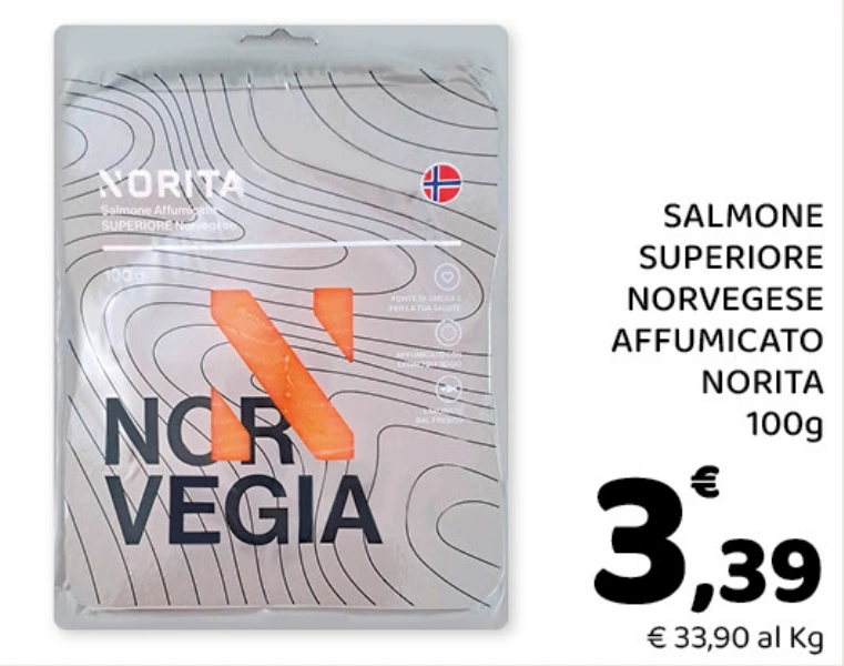 Salmone superiore norvegese affumicato Norita