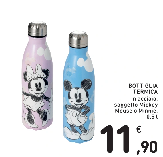 Bottiglia termica Mickey Mouse o Minnie