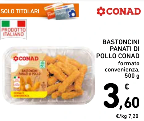 BASTONCINI PANATI DI POLLO CONAD