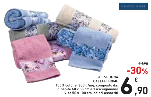 SET SPUGNA CALEFFI HOME
