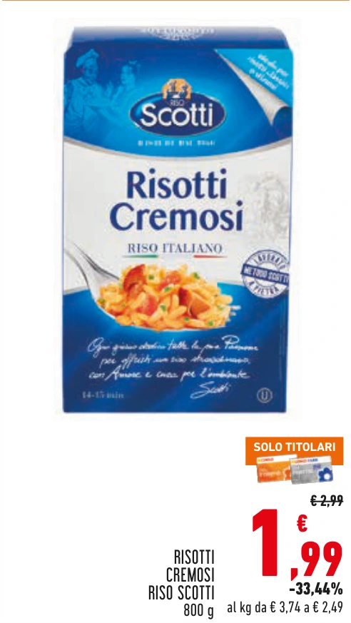 RISOTTI CREMOSI RISO SCOTTI