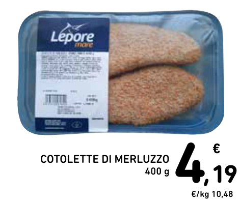 COTOLETTE DI MERLUZZO