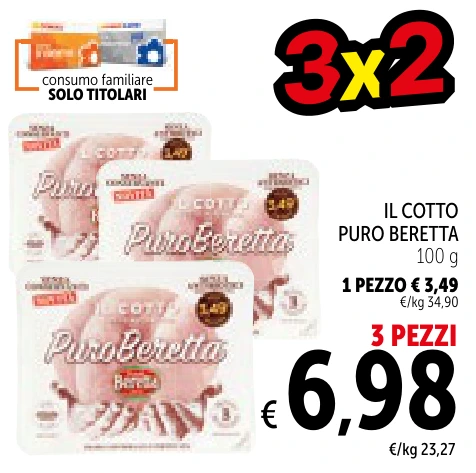 IL COTTO PURO BERETTA 3 PEZZI