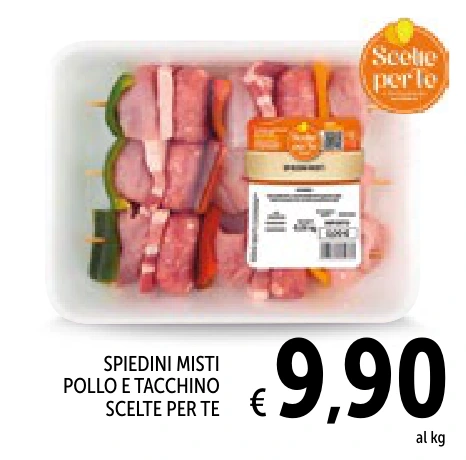 SPIEDINI MISTI POLLO E TACCHINO SCELTE PER TE