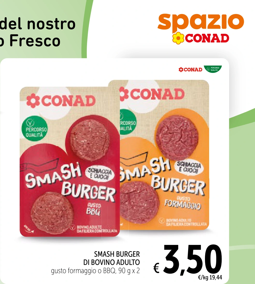 SMASH BURGER DI BOVINO ADULTO