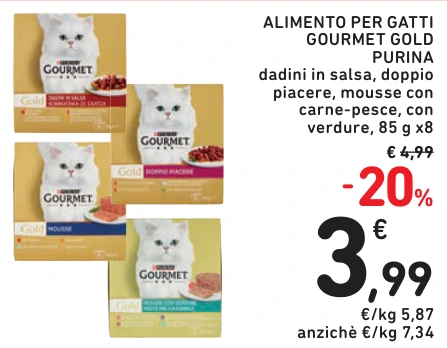 ALIMENTO PER GATTI GOURMET GOLD PURINA