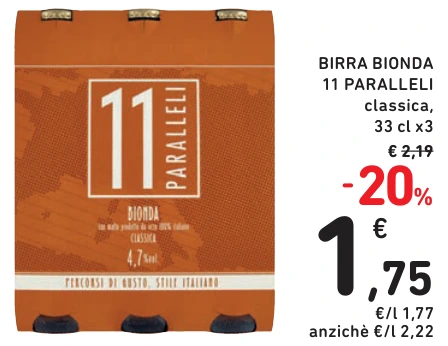 BIRRA BIONDA 11 PARALLELI
