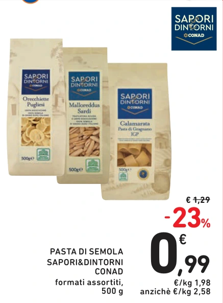 PASTA DI SEMOLA SAPORI&DINTORNI CONAD