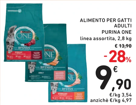 ALIMENTO PER GATTI ADULTI PURINA ONE
