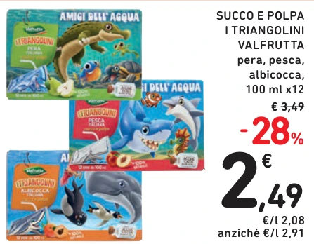 SUCCO E POLPA I TRIANGOLINI VALFRUTTA