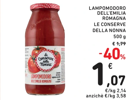 LAMPOMODORO DELL’EMILIA ROMAGNA LE CONSERVE DELLA NONNA