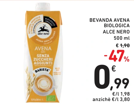 BEVANDA AVENA BIOLOGICA ALCE NERO
