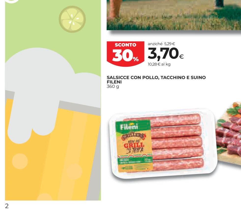 SALSICCE CON POLLO, TACCHINO E SUINO FILENI