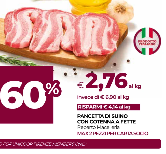 PANCETTA DI SUINO CON COTENNA A FETTE