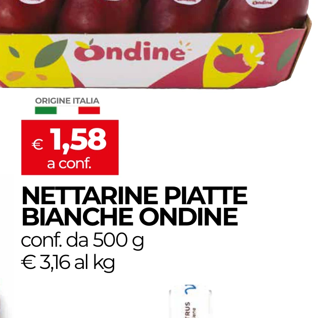NETTARINE PIATTE BIANCHE ONDINE