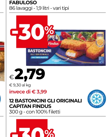 12 BASTONCINI GLI ORIGINALI CAPITAN FINDUS