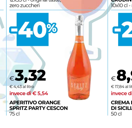 APERITIVO ORANGE SPRITZ PARTY CESCON