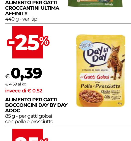 ALIMENTO PER GATTI BOCCONCINI DAY BY DAY ADOC