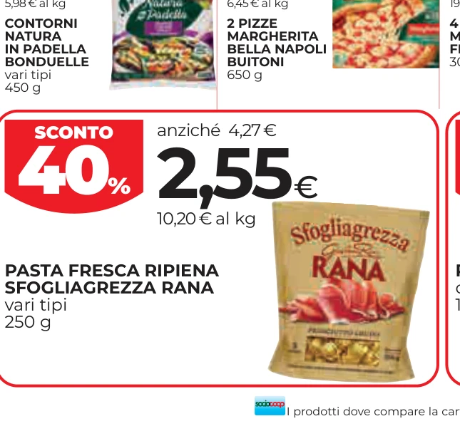 PASTA FRESCA RIPIENA SFOGLIAGREZZA RANA