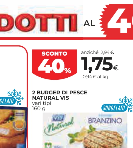 2 BURGER DI PESCE NATURAL VIS