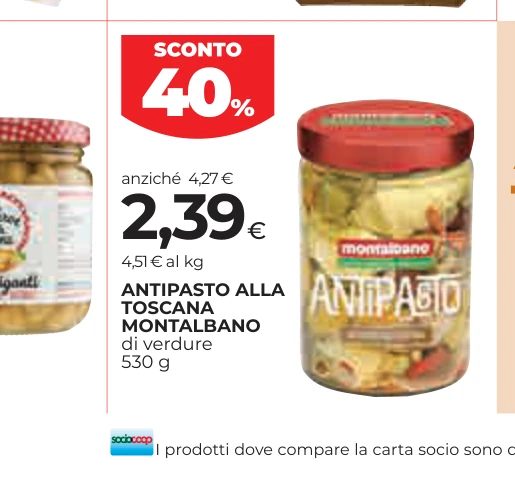 ANTIPASTO ALLA TOSCANA MONTALBANO