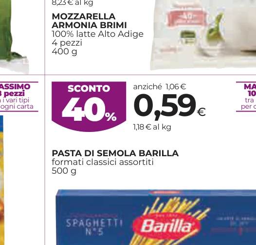 PASTA DI SEMOLA BARILLA