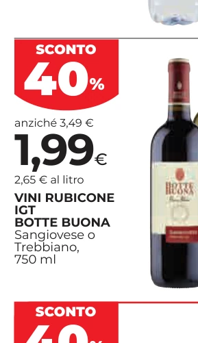 VINI RUBICONE IGT BOTTE BUONA