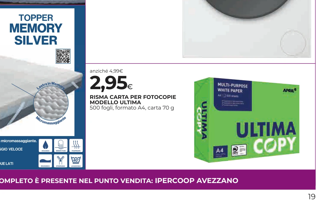 RISMA CARTA PER FOTOCOPIE MODELLO ULTIMA