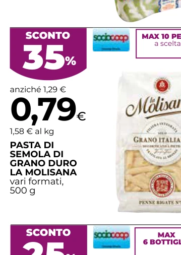 PASTA DI SEMOLA DI GRANO DURO LA MOLISANA