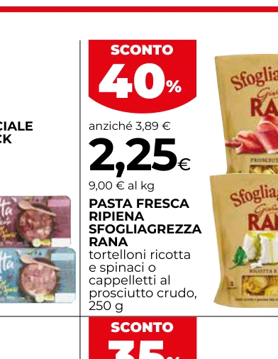 PASTA FRESCA RIPIENA SFOGLIAGREZZA RANA