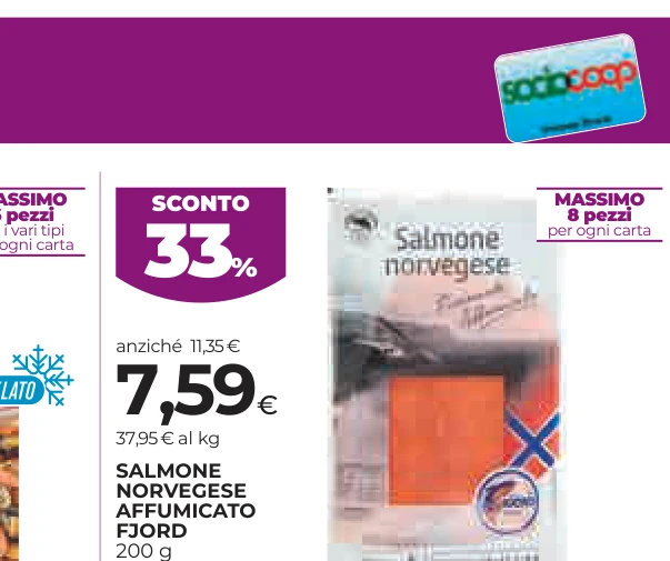SALMONE NORVEGESE AFFUMICATO FJORD