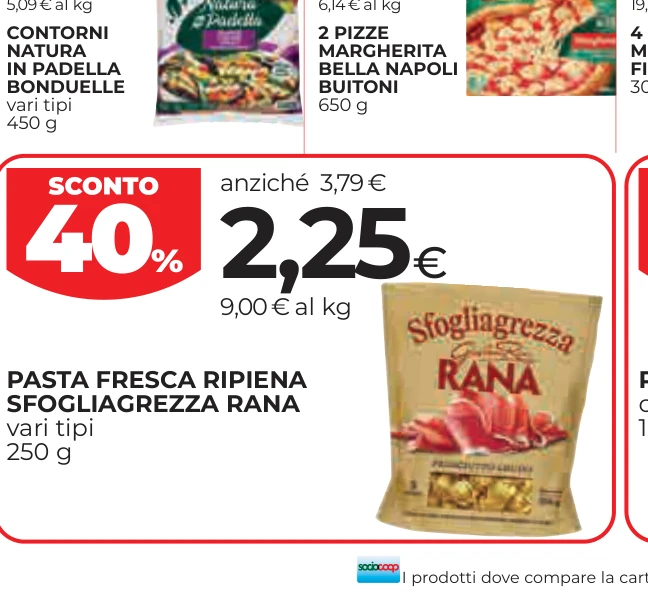 PASTA FRESCA RIPIENA SFOGLIAGREZZA RANA