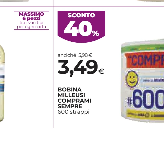 BOBINA MILLEUSI COMPRAMI SEMPRE