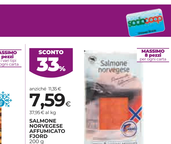 SALMONE NORVEGESE AFFUMICATO FJORD