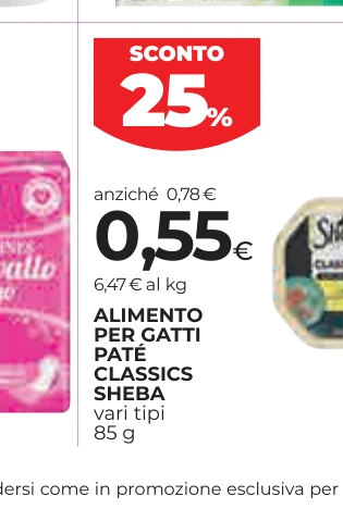 ALIMENTO PER GATTI PATÉ CLASSICS SHEBA