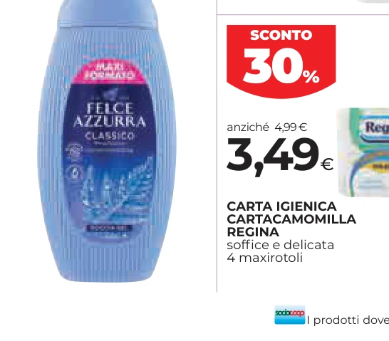 CARTA IGIENICA CARTACAMOMILLA REGINA