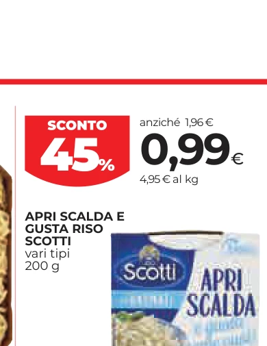 APRI SCALDA E GUSTA RISO SCOTTI