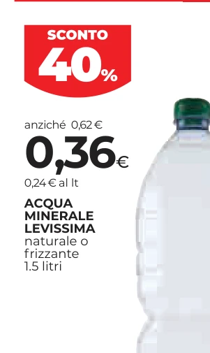ACQUA MINERALE LEVISSIMA