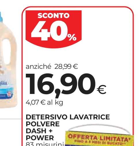 DETERSIVO LAVATRICE POLVERE DASH + POWER