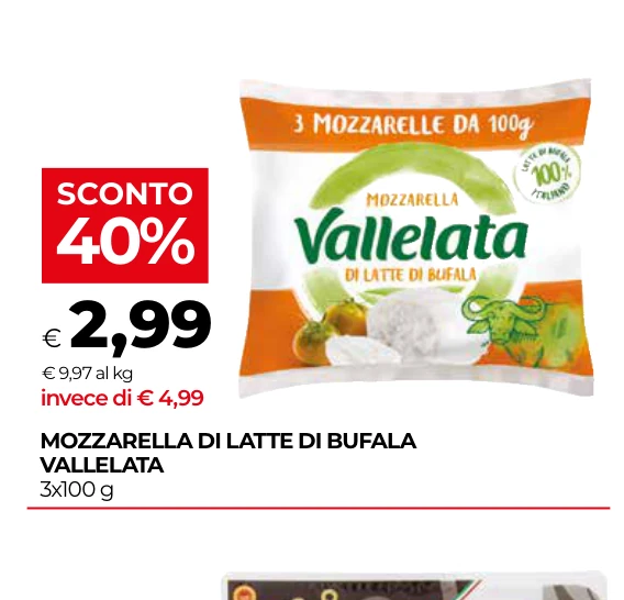 MOZZARELLA DI LATTE DI BUFALA VALLELATA