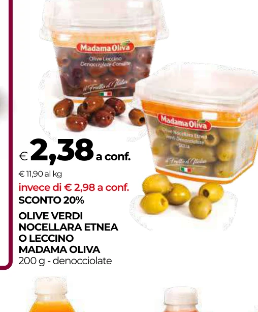 OLIVE VERDI NOCELLARA ETNEA O LECCINO MADAMA OLIVA