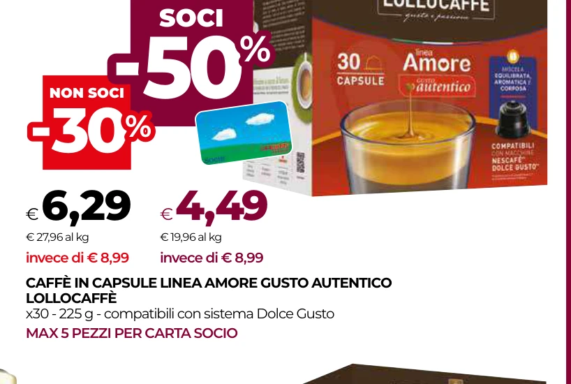 CAFFÈ IN CAPSULE LINEA AMORE GUSTO AUTENTICO LOLLOCAFFÈ