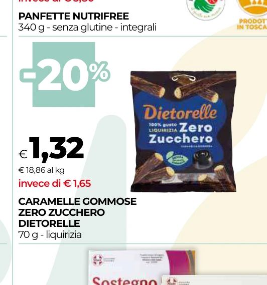 CARAMELLE GOMMOSE ZERO ZUCCHERO DIETORELLE