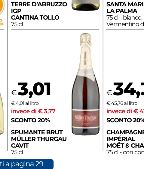 SPUMANTE BRUT MÜLLER THURGAU CAVIT