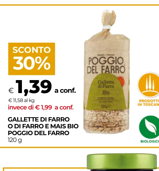 GALLETTE DI FARRO O DI FARRO E MAIS BIO POGGIO DEL FARRO