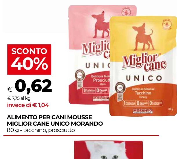 ALIMENTO PER CANI MOUSSE MIGLIOR CANE UNICO MORANDO