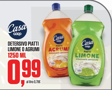 Detersivo piatti limone o agrumi 1250 ml