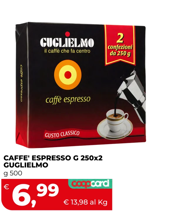 CAFFE' ESPRESSO G 250x2 GUGLIELMO